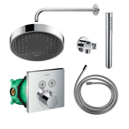 Hansgrohe Rainfinity Regendoucheset met Muurarm Powderrain, Doe-het-zelf en Verbouw, Sanitair, Kraan, Nieuw, Chroom, Ophalen of Verzenden