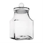 Glazen voorraadpot vierkant 3,4L, Zakelijke goederen, Verzenden