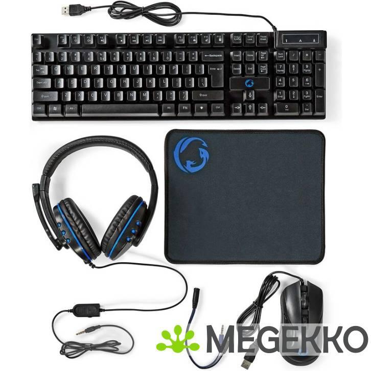 Gaming Combo Kit | 5-in-1 | Toetsenbord, Koptelefoon, Muis, Computers en Software, Desktop Pc's, Nieuw, Verzenden