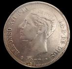 Spanje. Alfonso XII. 5 Pesetas 1877*77 DEM (Zonder