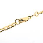 Gouden lange Figaro schakel ketting; Unisex | 85 cm, Sieraden, Tassen en Uiterlijk, Kettingen, Ophalen of Verzenden, Gebruikt