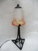 Müller Frères - Lamp - Art Déco. Tulpenvaas van glas,