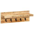 vidaXL Wandkapstok 60x15x20 cm massief ruw mangohout, Huis en Inrichting, Woonaccessoires | Kapstokken, Verzenden, Nieuw