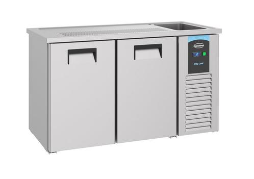 CombiSteel Bierkoeler | RVS | 2 Deuren Links + 1 Spoelbak Re, Witgoed en Apparatuur, Koelkasten en IJskasten, Ophalen of Verzenden
