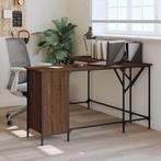 vidaXL Bureau 141x141x75 cm bewerkt hout bruin eikenkleur, Huis en Inrichting, Bureaus, Verzenden, Nieuw