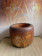 Maki-e Brazier Hibachi Bloemen en Vlinders makie - Hout,