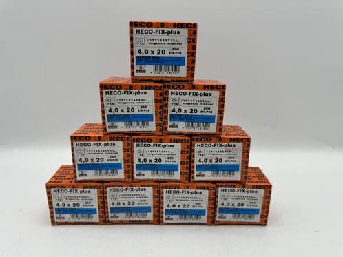 Veiling - Heco schroeven 2000 stuks 4,0x20mm (T15) verzinkt, Doe-het-zelf en Verbouw, IJzerwaren en Bevestigingsmiddelen