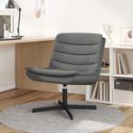 vidaXL Draaistoel Donkergrijs 63 x 75 x 76 cm Stof, Huis en Inrichting, Stoelen, Verzenden, Nieuw, Grijs