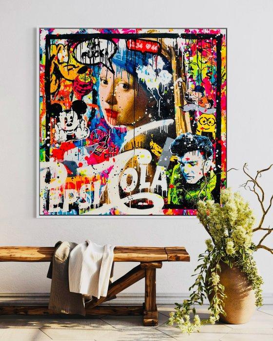 Mikko - Girl With The Pearl Earring Pop-Art Contest - XL (No, Antiek en Kunst, Kunst | Schilderijen | Modern