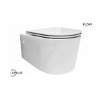 Wandcloset Wiesbaden Flow Rimless met Flatline Toiletzitting, Doe-het-zelf en Verbouw, Sanitair, Ophalen of Verzenden, Nieuw, Overige typen
