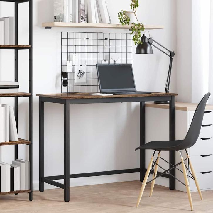 vidaXL Tafel Gerookt eiken 80 x 50 x 76,5 cm Engineered hout, Huis en Inrichting, Bureaus, Nieuw, Verzenden