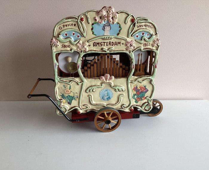 Muziekdoos - Nederland - 1960-1970 - Miniatuur draaiorgel, Antiek en Kunst, Curiosa en Brocante