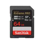 SanDisk Pro 64GB V60 UHS-II SD Cards 280/100MB/s, Audio, Tv en Foto, Fotografie | Geheugenkaarten, Ophalen of Verzenden, Nieuw