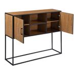 Commode Motala 90x108,5x30 cm houtkleurig en zwart, Verzenden, Nieuw