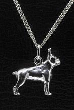 Zilveren Boston terrier ketting hanger - groot, Verzenden, Nieuw