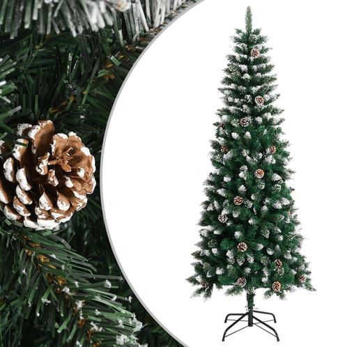 vidaXL Kunstkerstboom met standaard 210 cm PVC groen, Diversen, Kerst, Nieuw, Verzenden
