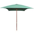 Parasol met houten paal 200x300 cm groen (Parasols)