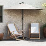vidaXL Tuinsaal Half met decoratieve touwlichten Zand Large, Verzenden, Nieuw