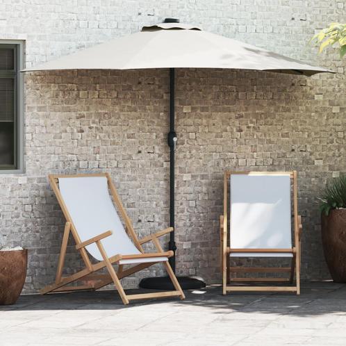 vidaXL Tuinsaal Half met decoratieve touwlichten Zand Large, Tuin en Terras, Zonneschermen, Nieuw, Verzenden