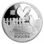 Lunar - Year of the Rooster (New Zealand) 1 oz 2017, Zilver, Losse munt, Verzenden