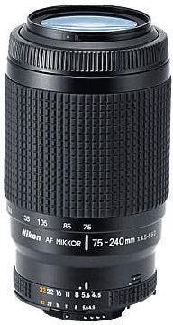 Nikon AF Nikkor 75-240 mm f/4.5-5.6 D Lens, Audio, Tv en Foto, Fotografie | Lenzen en Objectieven, Zo goed als nieuw, Verzenden