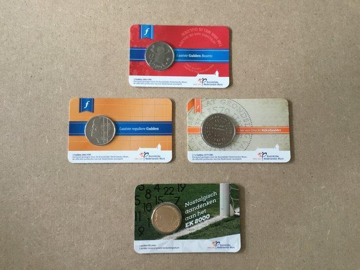 Nederland. 1979/2001, Lot van 4 coincards (Zonder, Postzegels en Munten, Munten | Nederland