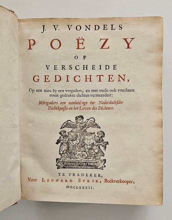 Joost van den Vondel - Poëzy of Verscheide Gedichten, Antiek en Kunst, Antiek | Boeken en Bijbels