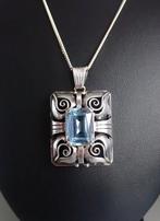 Spinel - Zilver - Ketting met hanger - Art Deco