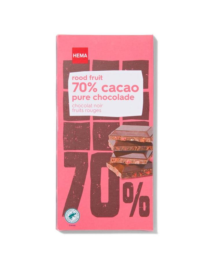 HEMA Chocoladereep 70% puur rood fruit 90 gram, Diversen, Sinterklaas, Nieuw, Verzenden
