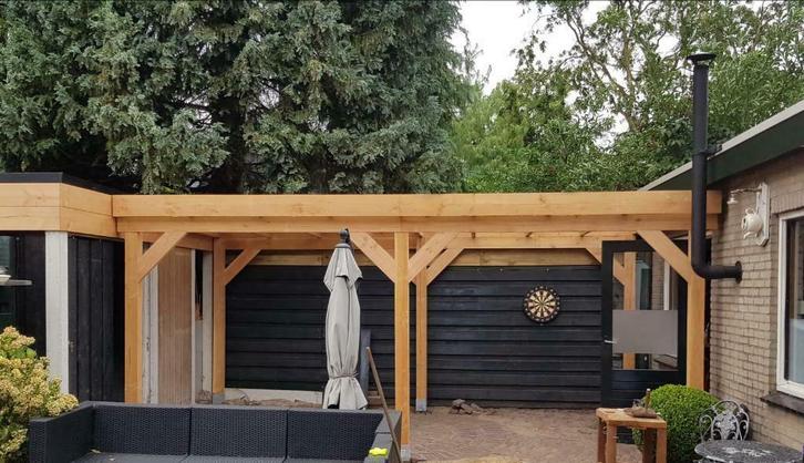 Douglas houtpakket tbv overkapping carport serre tuinhuis, Tuin en Terras, Overkappingen, Veranda, Nieuw, Ophalen