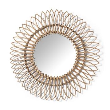 Zonnespiegel rotan - ø76 cm beschikbaar voor biedingen