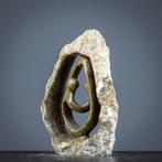 Beeldje - Dancing together - serpentijn steen, Antiek en Kunst