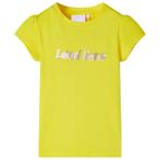 vidaXL Kindershirt met kapmouwen 92 felgeel, Verzenden, Nieuw