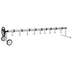 vidaXL Zwembadhoesroller met roestvrijstalen frame, Verzenden, Nieuw