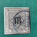 Württemberg 1851 - 18 Kreuzer wapenschild eerste emissie -, Postzegels en Munten, Postzegels | Europa | Duitsland, Gestempeld