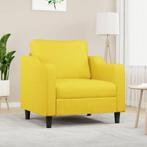 vidaXL Fauteuil 60 cm stof lichtgeel, Eenpersoons, Verzenden, Nieuw, Minder dan 150 cm