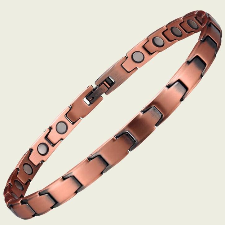 Luxe gezondheidsarmband magnetisch koper - 0,7 cm B, Sieraden, Tassen en Uiterlijk, Armbanden, Ophalen of Verzenden