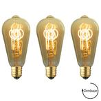 3x E27 LED lamp Edison | 4W 2000K extra warm wit | Dimbaar, Huis en Inrichting, Nieuw, E27 (groot), Sfeervol, Led-lamp