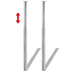 Tafelpoten chroom 710-1100mm | retourdeal 47% korting, Huis en Inrichting, Tafelonderdelen, Tafelpoot, Minder dan 50 cm, 100 tot 150 cm