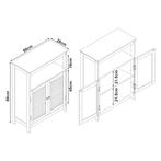 [en.casa] Badkamerkast Karlsøy 80x60x28 cm wit, Huis en Inrichting, Verzenden, Nieuw