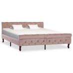 vidaXL Bedframe fluweel roze 160x200 cm, Huis en Inrichting, Slaapkamer | Bedden, Verzenden, 200 cm, Stof, 160 cm