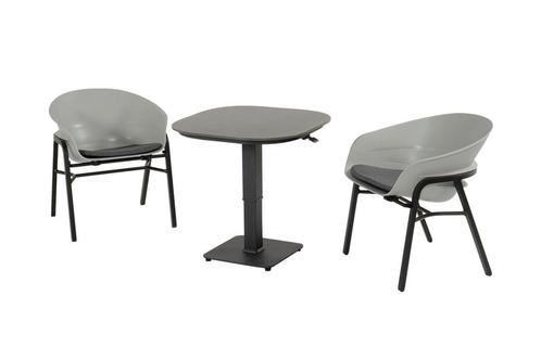 Hartman Tubb verstelbare bistro set (3-delig) - Concrete, Tuin en Terras, Tuinsets en Loungesets, Loungeset, Nieuw, Kunststof