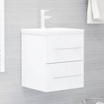 vidaXL Wastafelkast 41x38,5x48 cm bewerkt hout wit, Huis en Inrichting, Badkamer | Badkamermeubels, Verzenden, Nieuw, Minder dan 100 cm