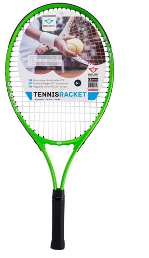 Tennis Racket Groen - Aluminium (64cm) | Engelhart -, Kinderen en Baby's, Speelgoed | Buiten | Actiespeelgoed, Nieuw, Verzenden