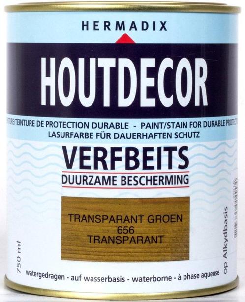 Houtdecor Verfbeits Transparant Groen 656 750 ml, Doe-het-zelf en Verbouw, Verf, Beits en Lak, Nieuw, Ophalen of Verzenden