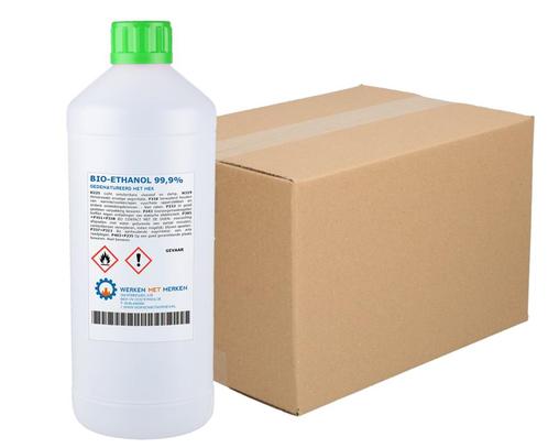 Wmm Chemie Bio ethanol 99 12x 1 liter, doos, Doe-het-zelf en Verbouw, Verwarming en Radiatoren, Nieuw, Verzenden
