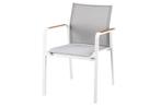 Tutti stapelstoel wit met teak, Tuin en Terras, Tuinstoelen, Verzenden, Nieuw, Overige materialen