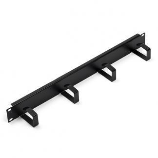 Rangeerpaneel | 19 inch | 1U (4-voudige haken, Zwart), Computers en Software, Pc- en Netwerkkabels, Nieuw, Verzenden