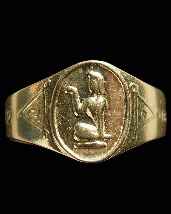 Ring van rijkdom en zegen - Godin Lakshmi: Zegel van Fortuin, Antiek en Kunst, Antiek | Boeken en Bijbels