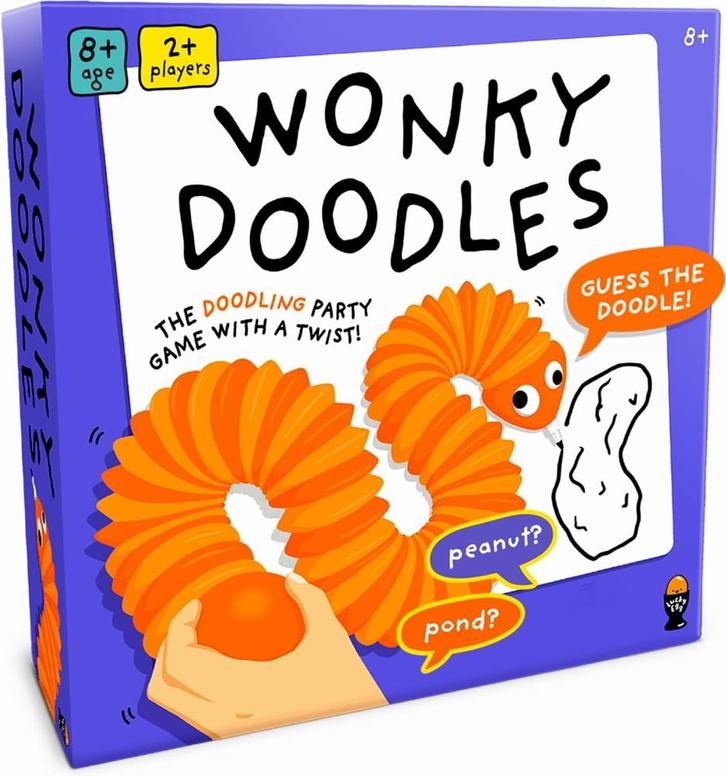 Wonky Doodles - Partyspel | Lucky Egg - Gezelschapsspellen, Hobby en Vrije tijd, Gezelschapsspellen | Bordspellen, Nieuw, Verzenden